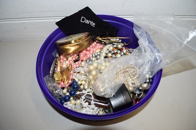 Lot 144 - ONE BOX OF COSTUME JEWELLERY