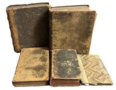 Lot 1013 - 18th century, foreign language. Five volumes....