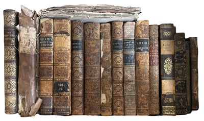 Lot 1042 - ANTIQUARIAN Box of Leather bound bindings,...