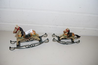Lot 173 - TWO METAL ROCKING HORSES