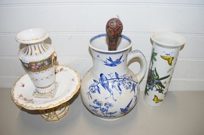 Lot 184 - MIXED LOT COMPRISING 19TH CENTURY TAZZA,...