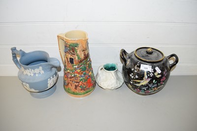 Lot 195 - MIXED LOT COMPRISING JASPER STYLE JUG, A...