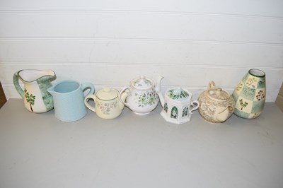 Lot 215 - MIXED LOT VARIOUS TEA POTS, JUGS AND VASES TO...
