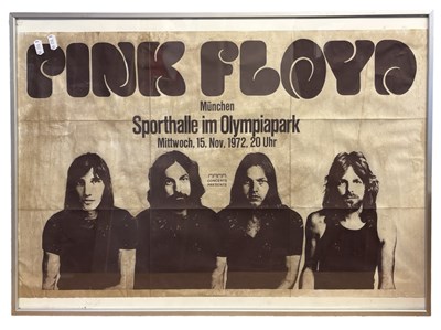 Lot 122 - A framed and glazed tour poster for PINK FLOYD,...