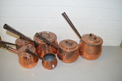 Lot 224 - SIX VARIOUS VICTORIAN AND LATER COPPER...