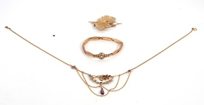 Lot 201 - A mixed lot: to include an Edwardian purple...