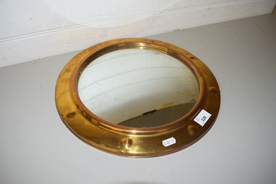 Lot 228 - BRASS FRAMED PORTHOLE TYPE MIRROR