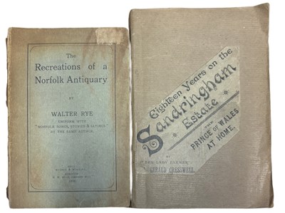 Lot 129 - NORFOLK INTEREST: 2 Titles: WALTER RYE: THE...