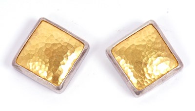 Lot 98 - A pair of earrings by Gurhan, the square...
