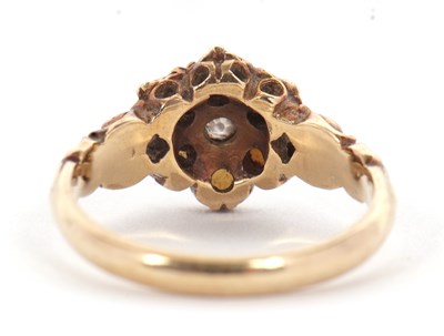 Lot 42 - A 9ct split pearl and diamond ring, the...