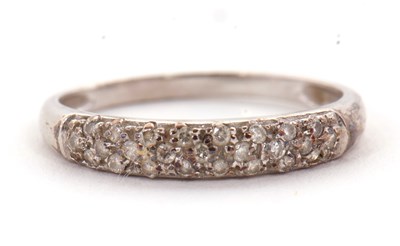 Lot 44 - A 9ct diamond ring, set with small round...
