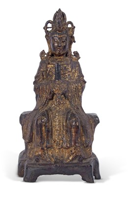 Lot 159 - Qing dynasty bronze figure of a seated...