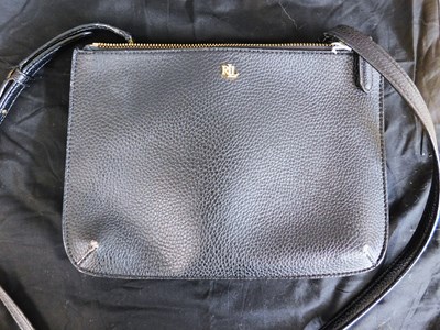 Lot 89 - A Ralph Lauren crossbody bag, the black...