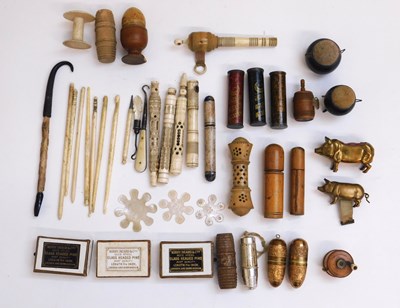 Lot 137 - A quantity of assorted needlework accessories,...