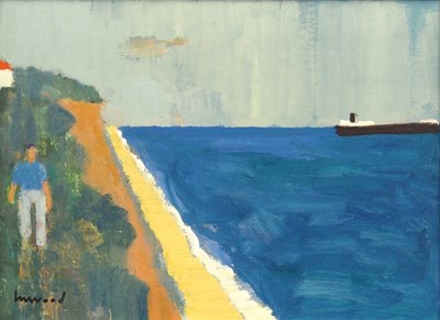 Lot 30 - Derek Inwood (1925-2012), "Cliff Path...