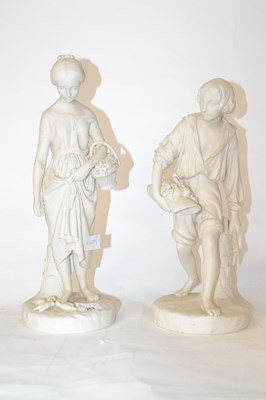 Lot 256 - Two 19th Century Parian ware figures by...