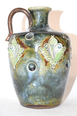 Lot 257 - A Royal Doulton stone ware jar of dimpled form...