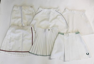 Lot 122 - Six vintage tennis skirts, c.1970-80's, to...
