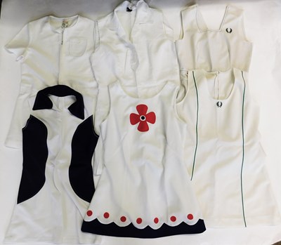 Lot 121 - Six vintage lady's tennis dresses, c.1970-80's,...