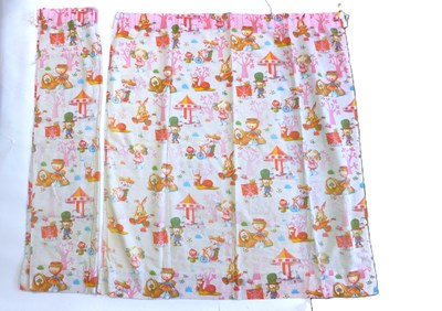 Lot 150 - A pair of 1970's Magic Roundabout curtains,...