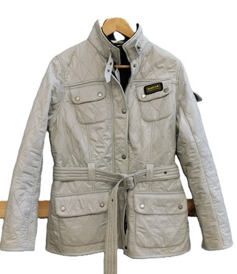 Lot 56 - A lady's Barbour jacket, the pale grey quilted...