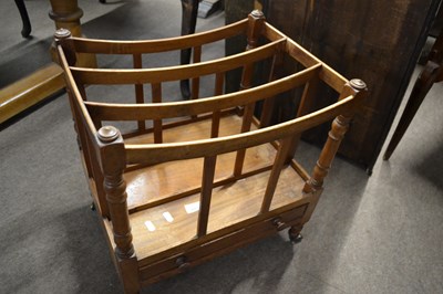 Lot 497 - A Georgian style mahogany Canterbury magazine...