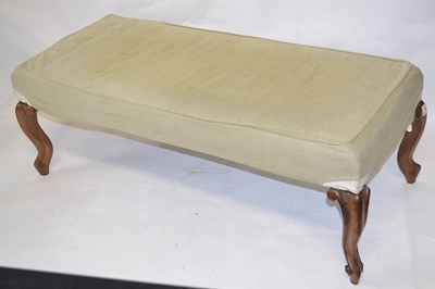 Lot 476 - A Victorian rectangular stool of large...