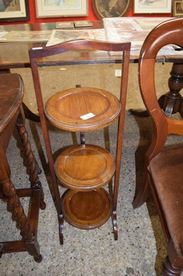 Lot 389 - EDWARDIAN THREE-TIER PLANT STAND