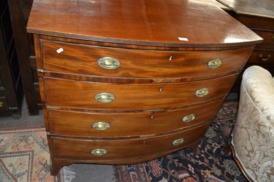 Lot 513 - A late Georgian mahogany chest of four...