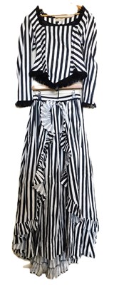 Lot 71 - A reproduction black and white striped...