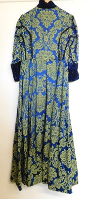 Lot 67 - A reproduction Victorian coat/dress, in blue...