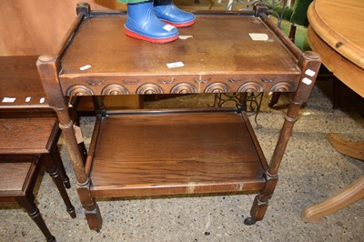 Lot 407 - OAK TEA TROLLEY