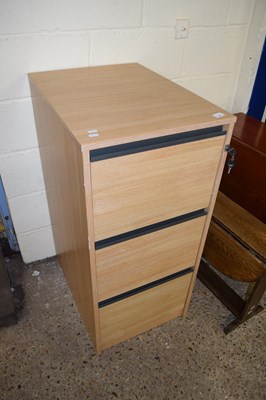 Lot 431 - LIGHT WOOD FINISH THREE DRAWER OFFICE FILING...