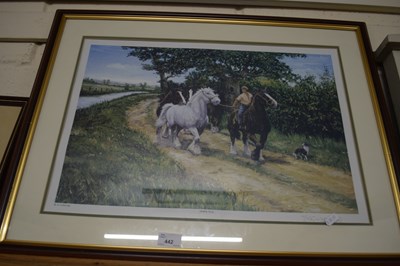 Lot 442 - JOE GODDERIDGE, HORSE PLAY, COLOURED PRINT, F/G
