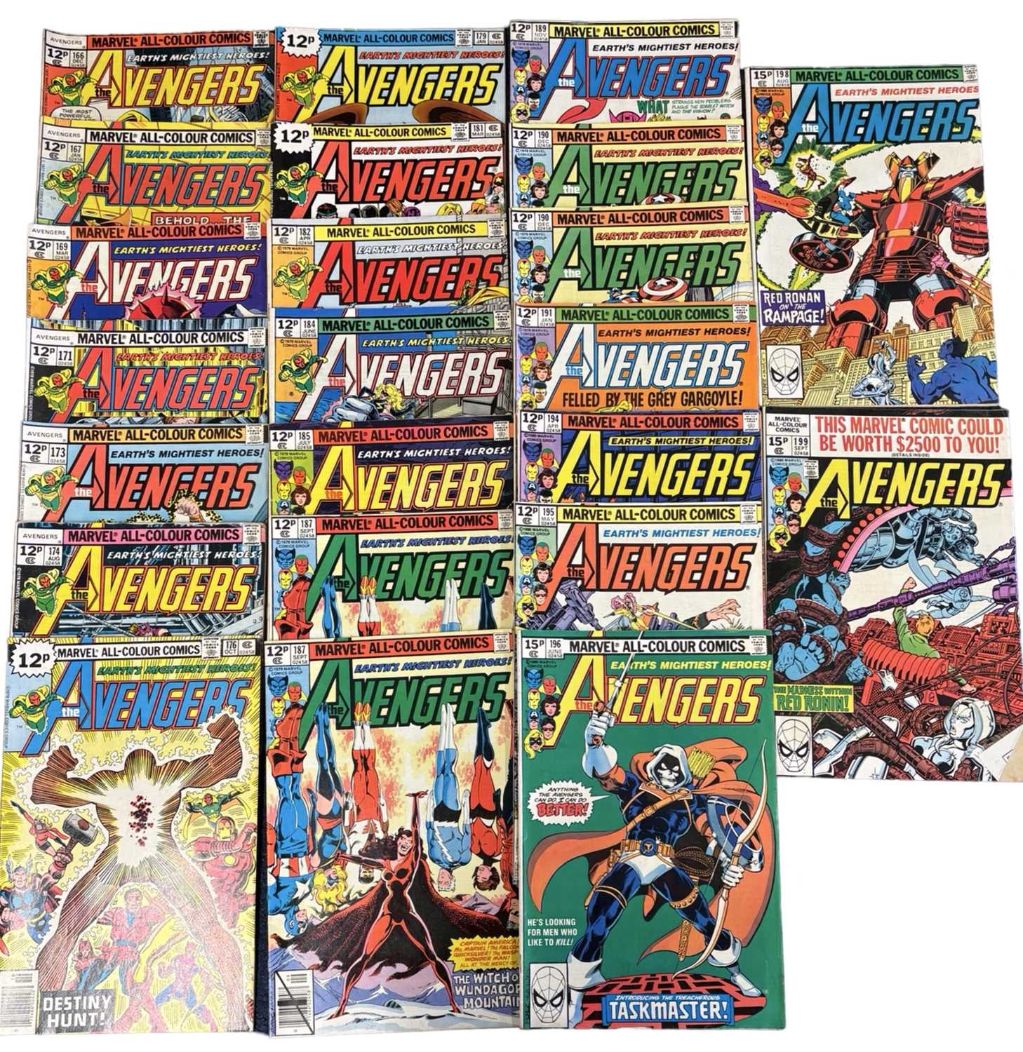 Lot 22 - THE AVENGERS: #166 - 167, 169, 171, 173 - 174,...