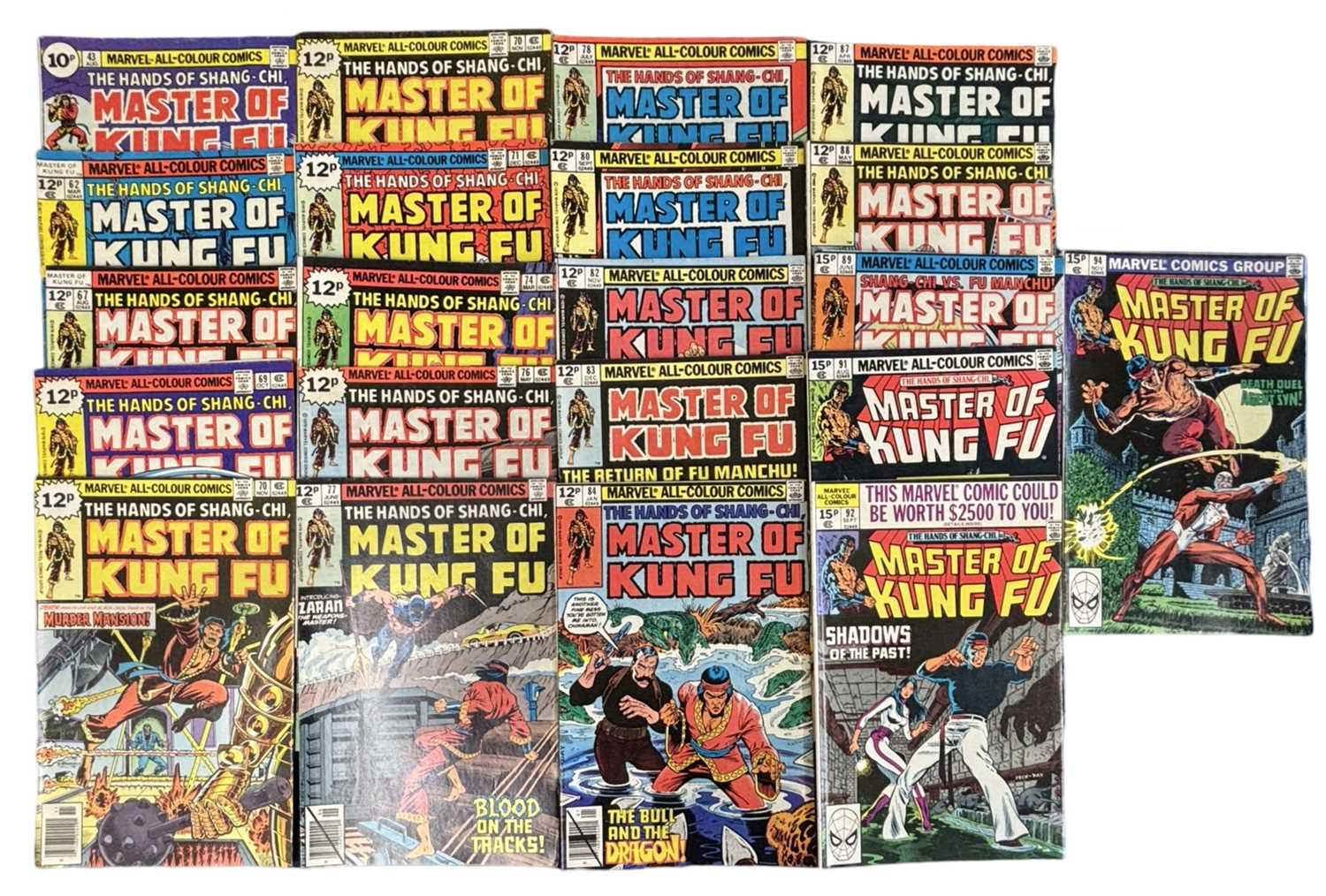 Lot 18 - MASTER OF KUNG FU, 43, 62, 67, 69 - 70 (x2),...