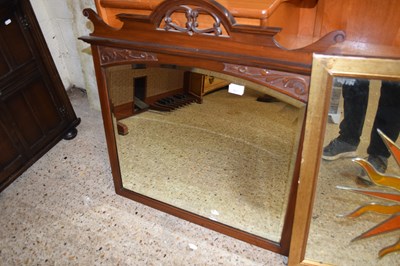 Lot 462 - LATE VICTORIAN MAHOGANY FRAMED WALL MIRROR