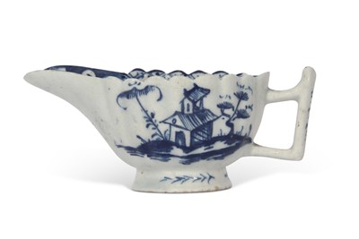 Lot 110 - Lowestoft Porcelain Butterboat c.1765