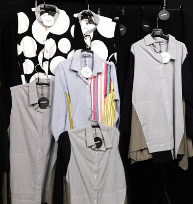 Lot 26 - Alembika: Three striped cotton blend shirts, a...