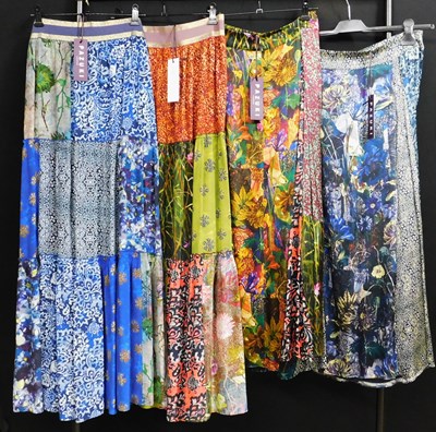 Lot 41 - Pazuki: Four crepe de chine and satin tiered...