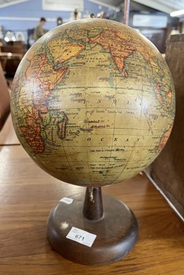 Lot 421 - A geographia 8" terrestial globe with stand (a/f)