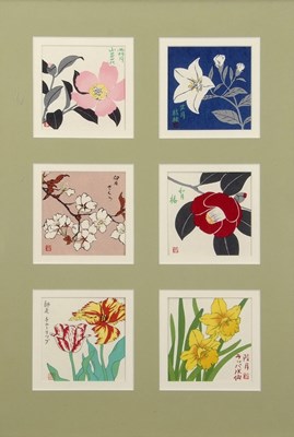 Lot 517 - A Set of Twelve Japanese Floral Prints of...