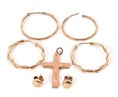 Lot 170 - A mixed lot of yellow metal jewellery: to...