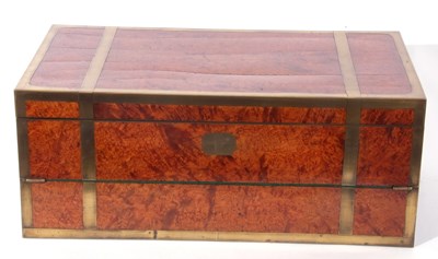 Lot 389 - Fine Victorian burr walnut veneer and brass...