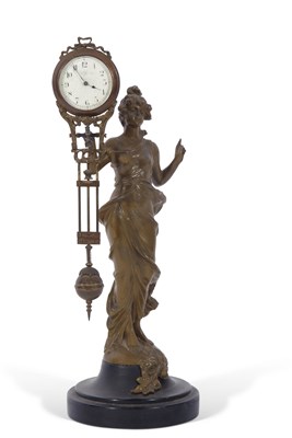 Lot 373 - 19th century Junghans mystery clock formed as...