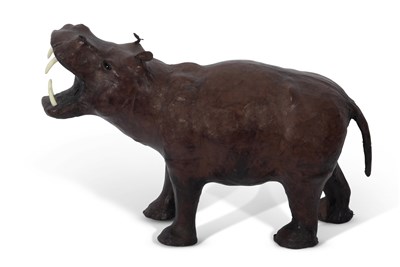 Lot 378 - An unusual leather covered antique model of a...