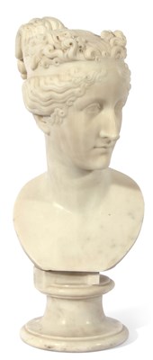 Lot 390 - After Antonio Canova, Carrara white marble...