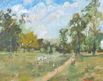 Lot 75 - Patricia Espir (British, 1934–1999) "Picnic in...