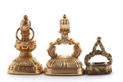 Lot 176 - Three fobs: including an unmarked rectangular...