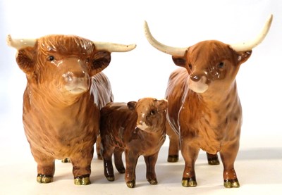Lot 343 - Beswick Highland Cattle Figures